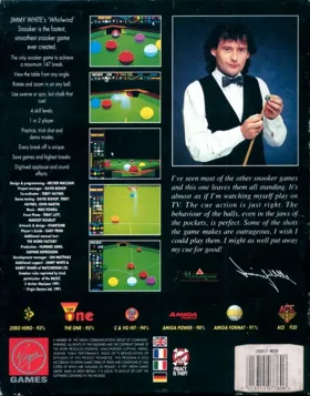 Jimmy White's 'Whirlwind' Snooker box cover back